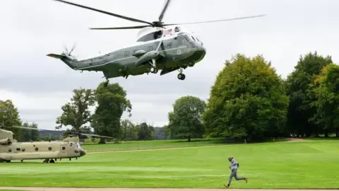 Trump Diverted and Forced to Swap Helicopters On the Way to Stansted Airport
